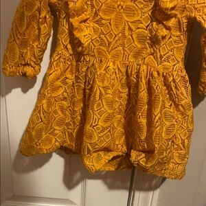 Cat & Jack Mustard Lace Dress 18 months